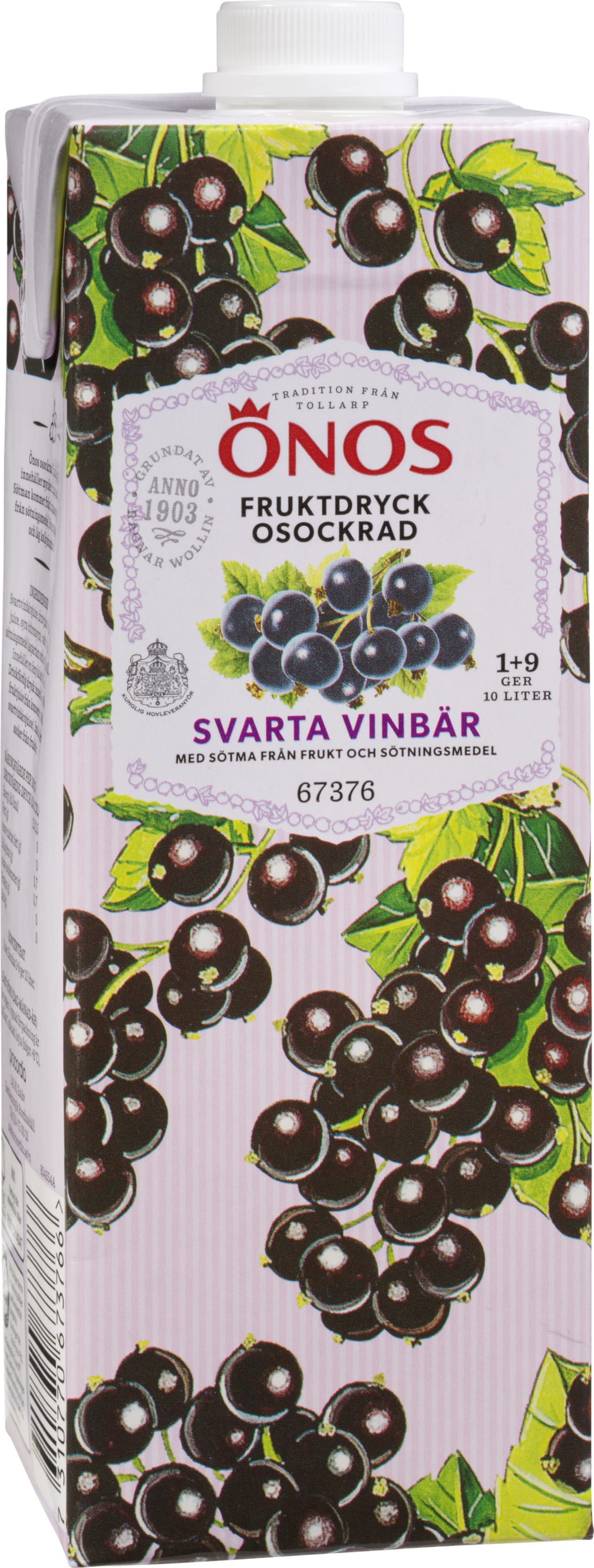 Svartvinbär Osockrad Fruktdryck 1x9 1L - Bild 1 av 1