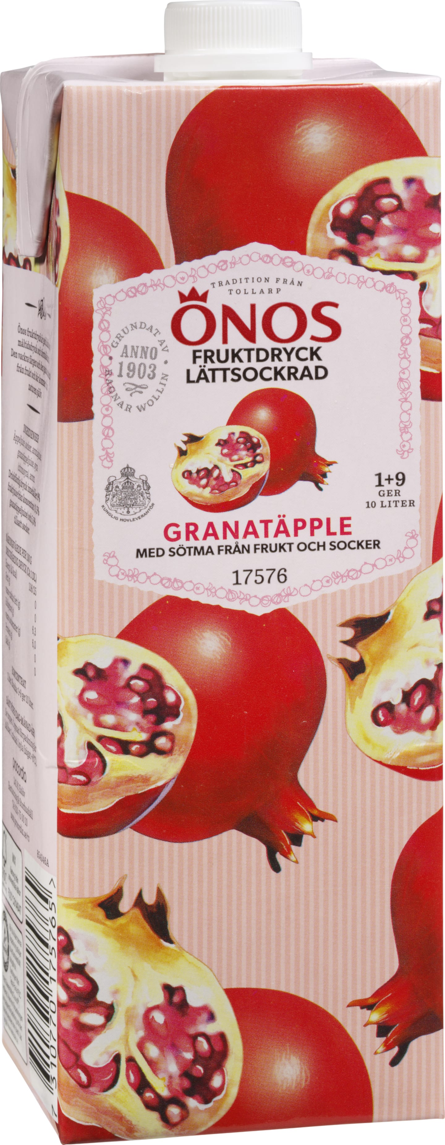 Granatäpple Lättsockrad Fruktdryck 1L - Bild 1 av 1