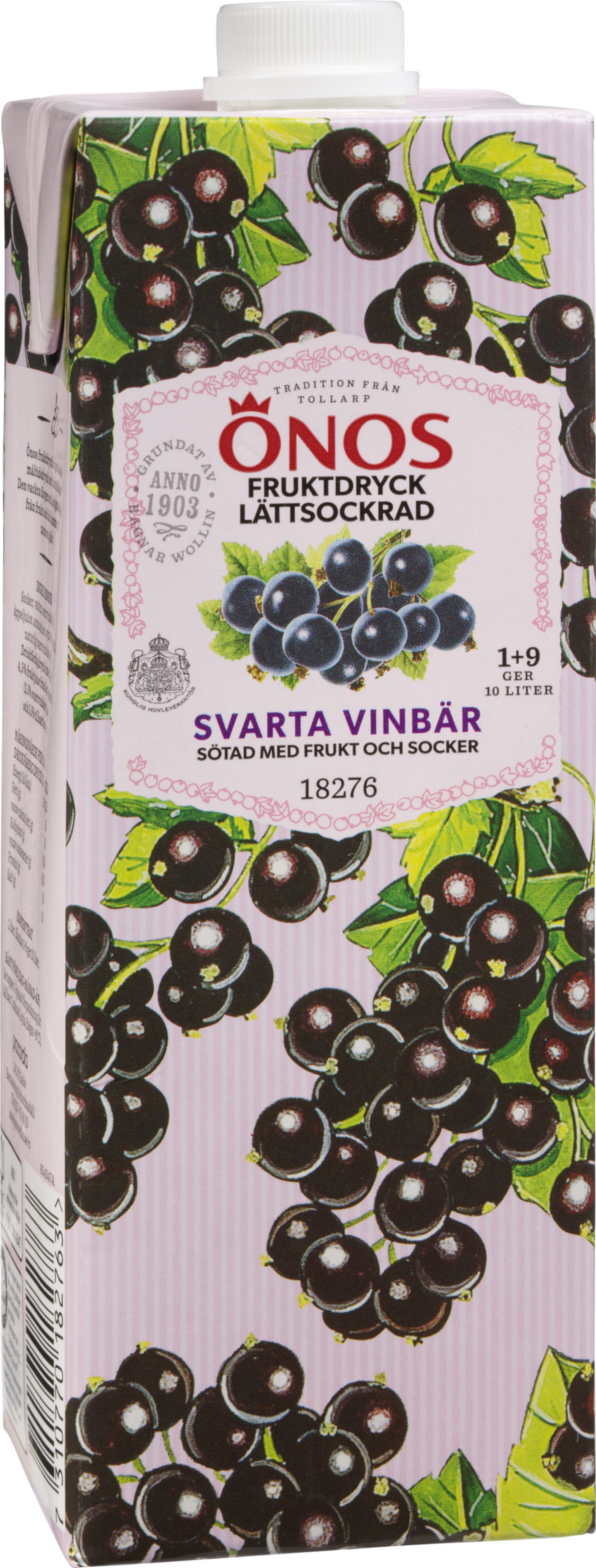 Svartvinbär Lättsockrad Fruktdryck 1L - Bild 1 av 1