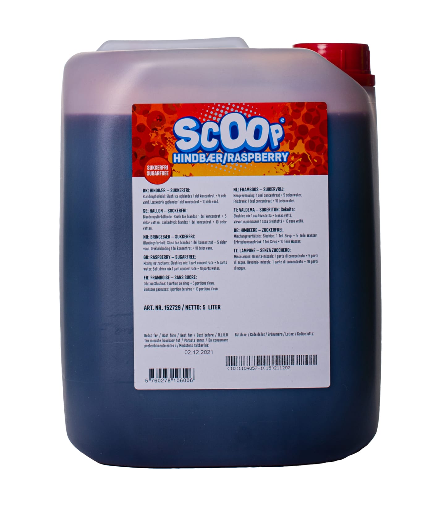 SCOOP Raspberry Sugar Free 5L - Bild 1 av 2