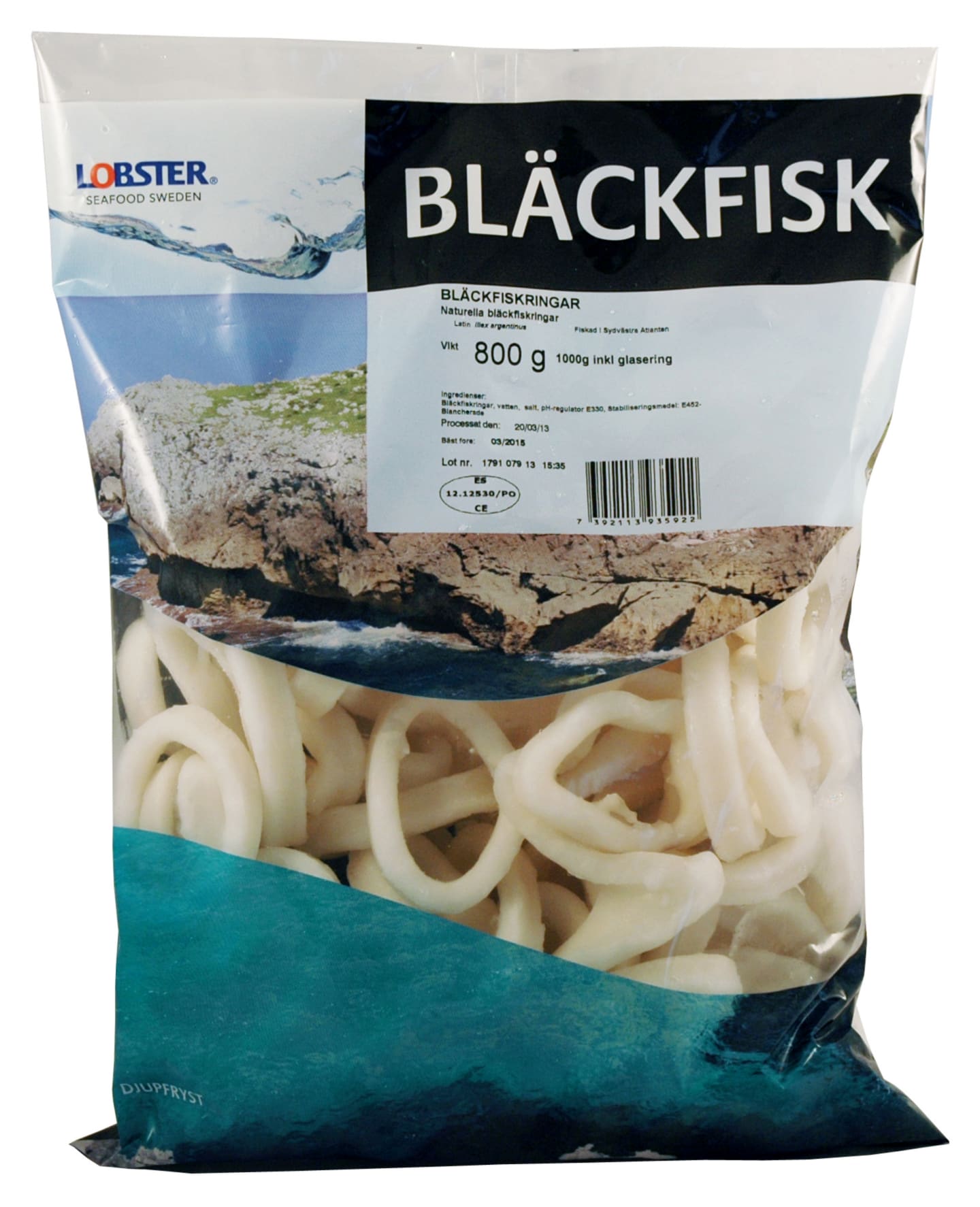 Bläckfiskringar naturella 800g - Bild 1 av 2