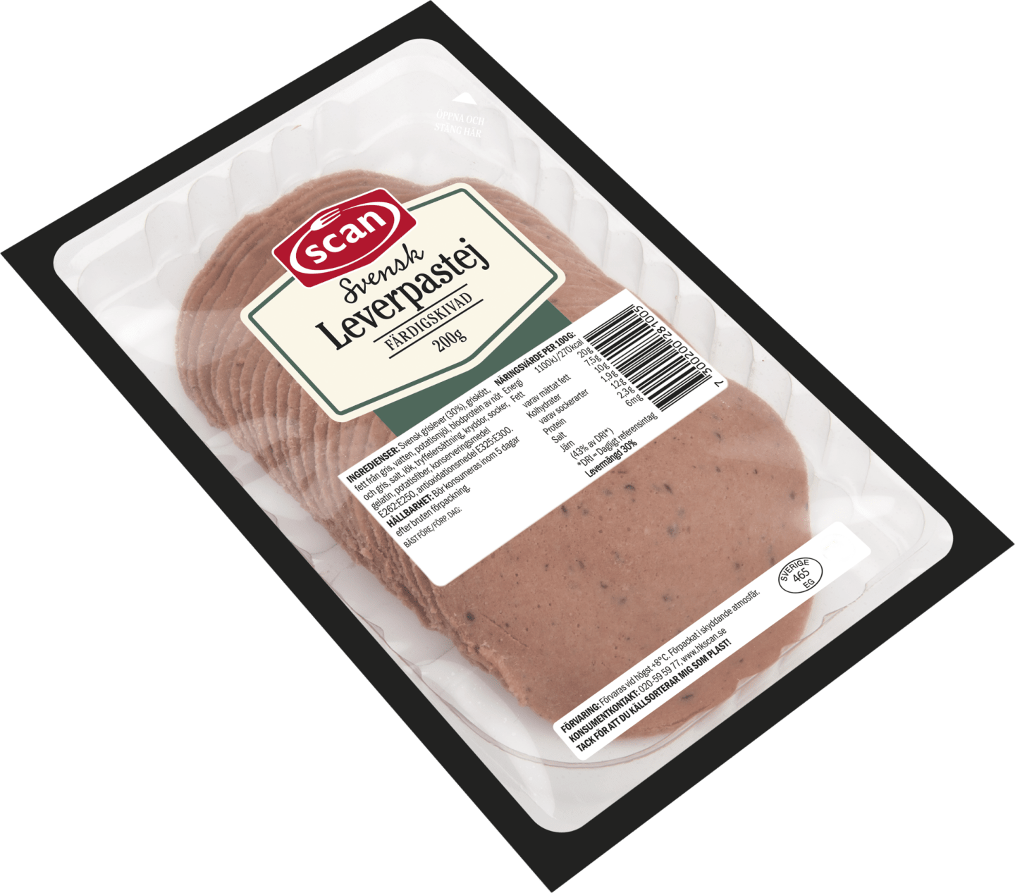 Leverpastej tunnskivad 200g