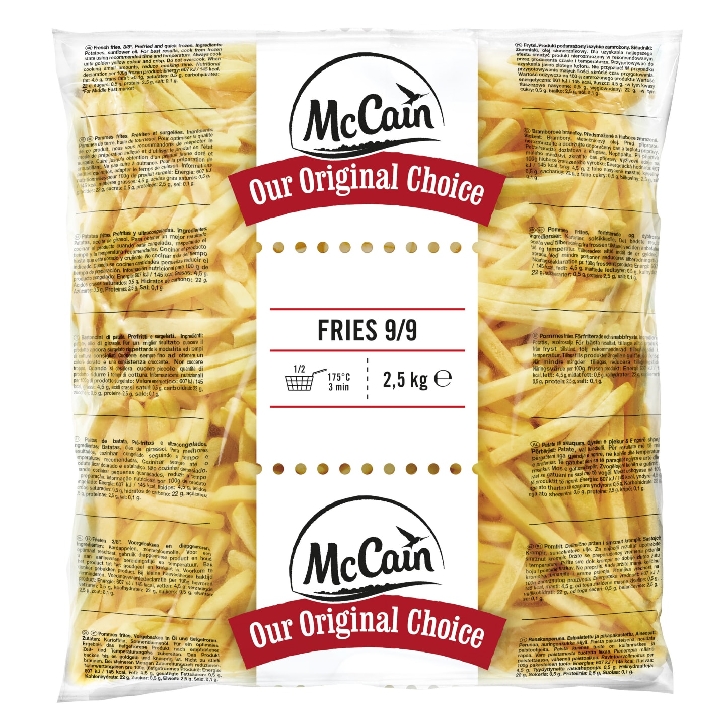 Pommes frites 9mm 2,5kg - Bild 1 av 2