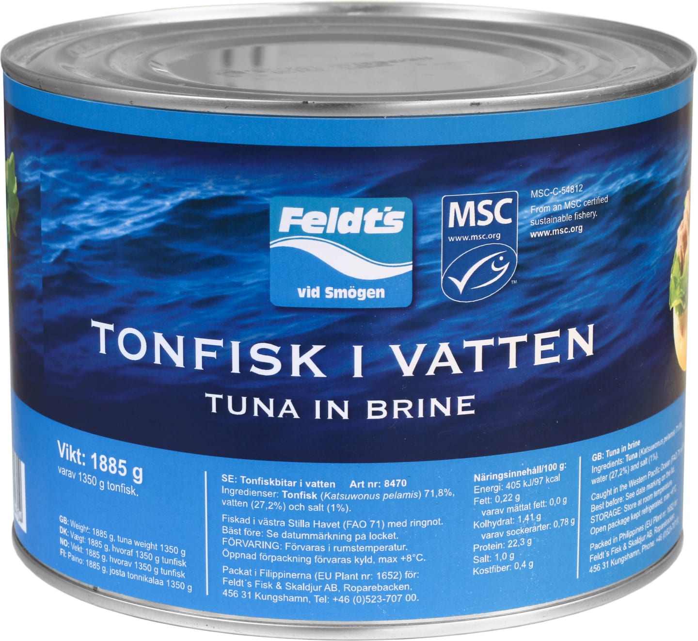 Tonfisk i vatten MSC 1,88kg