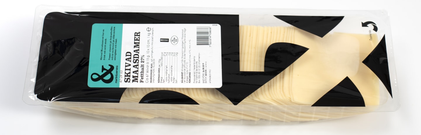 Maasdamer skivad 27% 15g/1kg