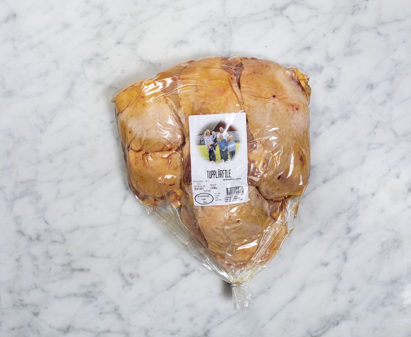 Ungtupplårfilé med skinn 200g/2x2,5kg - Bild 1 av 2