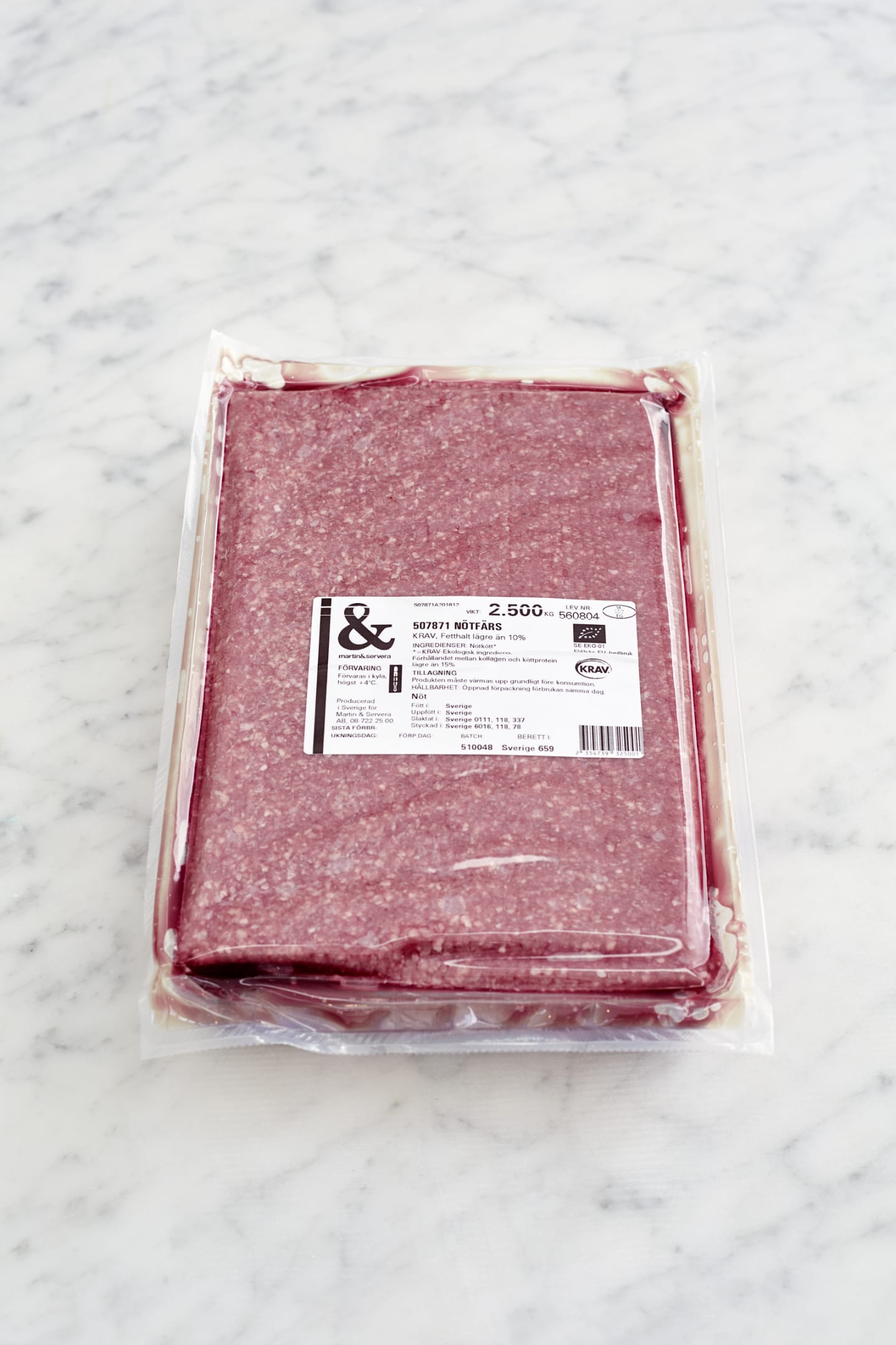 Nötfärs 10% 2,5kg - Bild 1 av 2