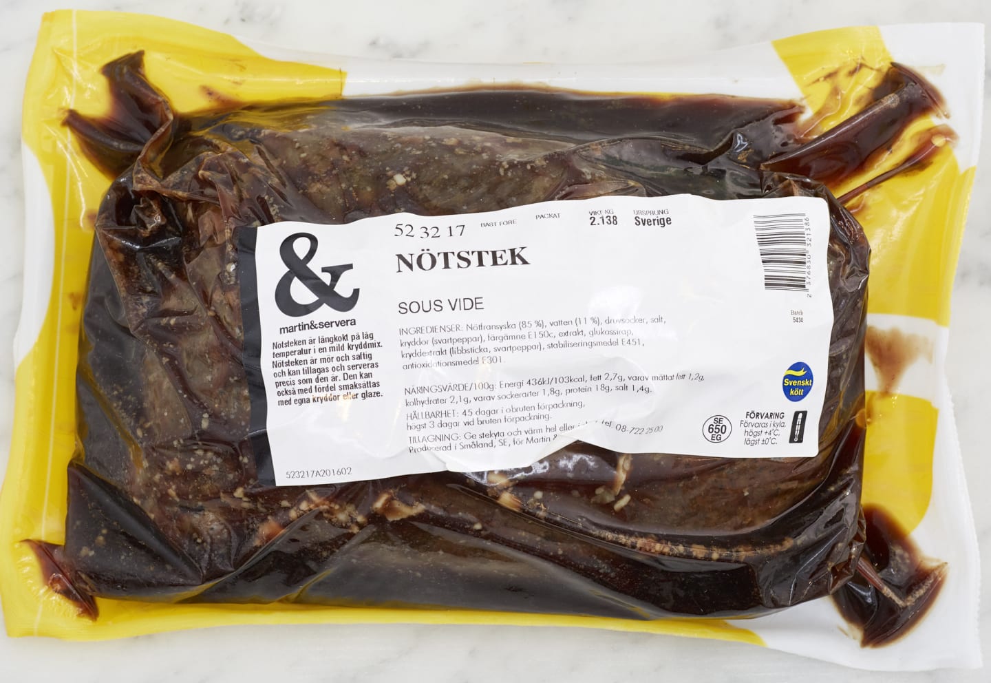 Nötstek fransyska sous vide 2,5kg