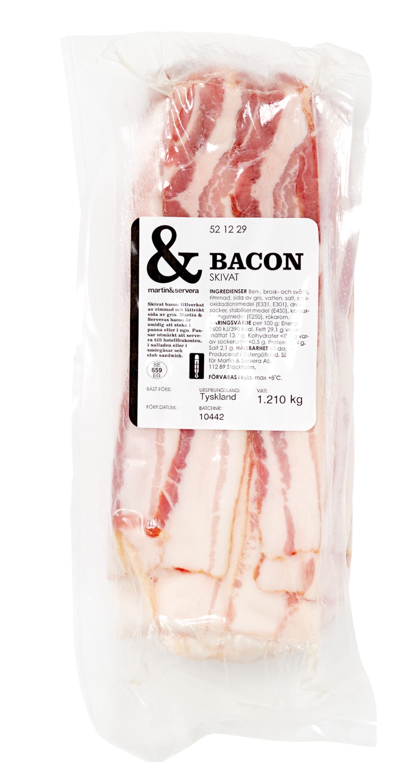 Bacon skivad 1,5/6kg