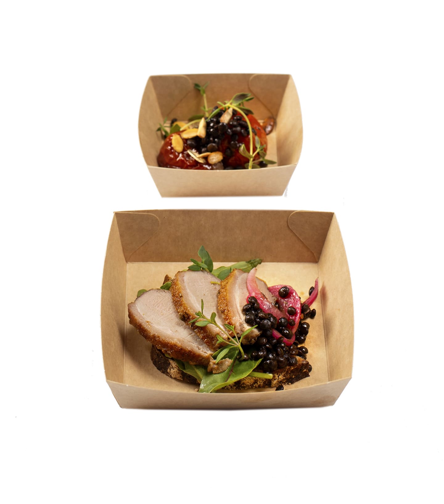 Form Tapas 65x65x30mm kraft brun 600st - Bild 1 av 2