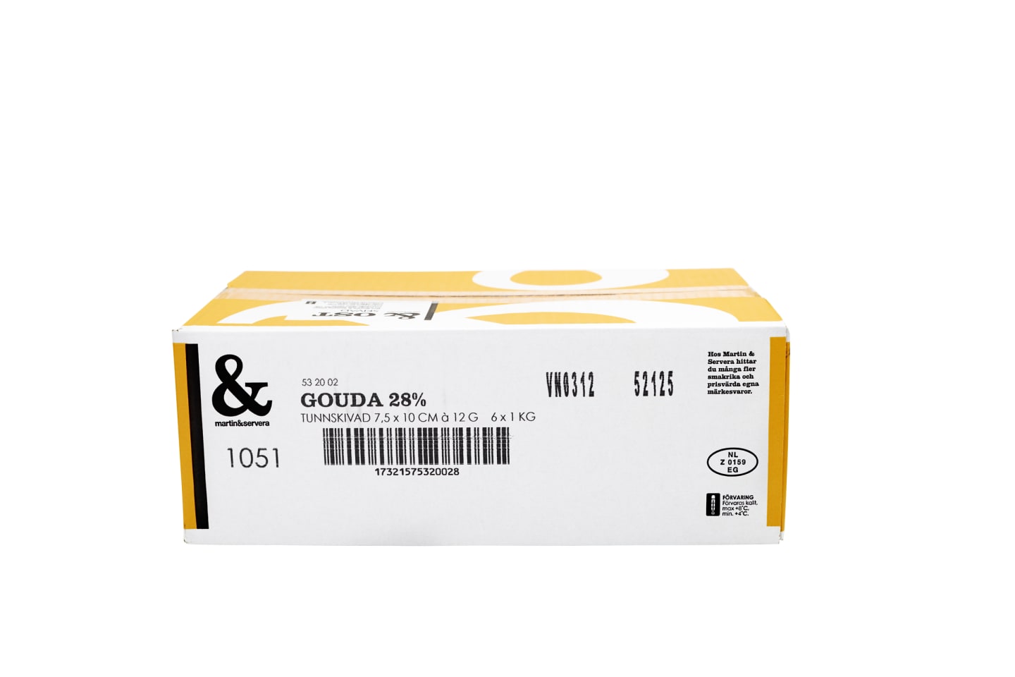 Ost Gouda tunnskivad 28% 12g/1kg - Bild 1 av 3
