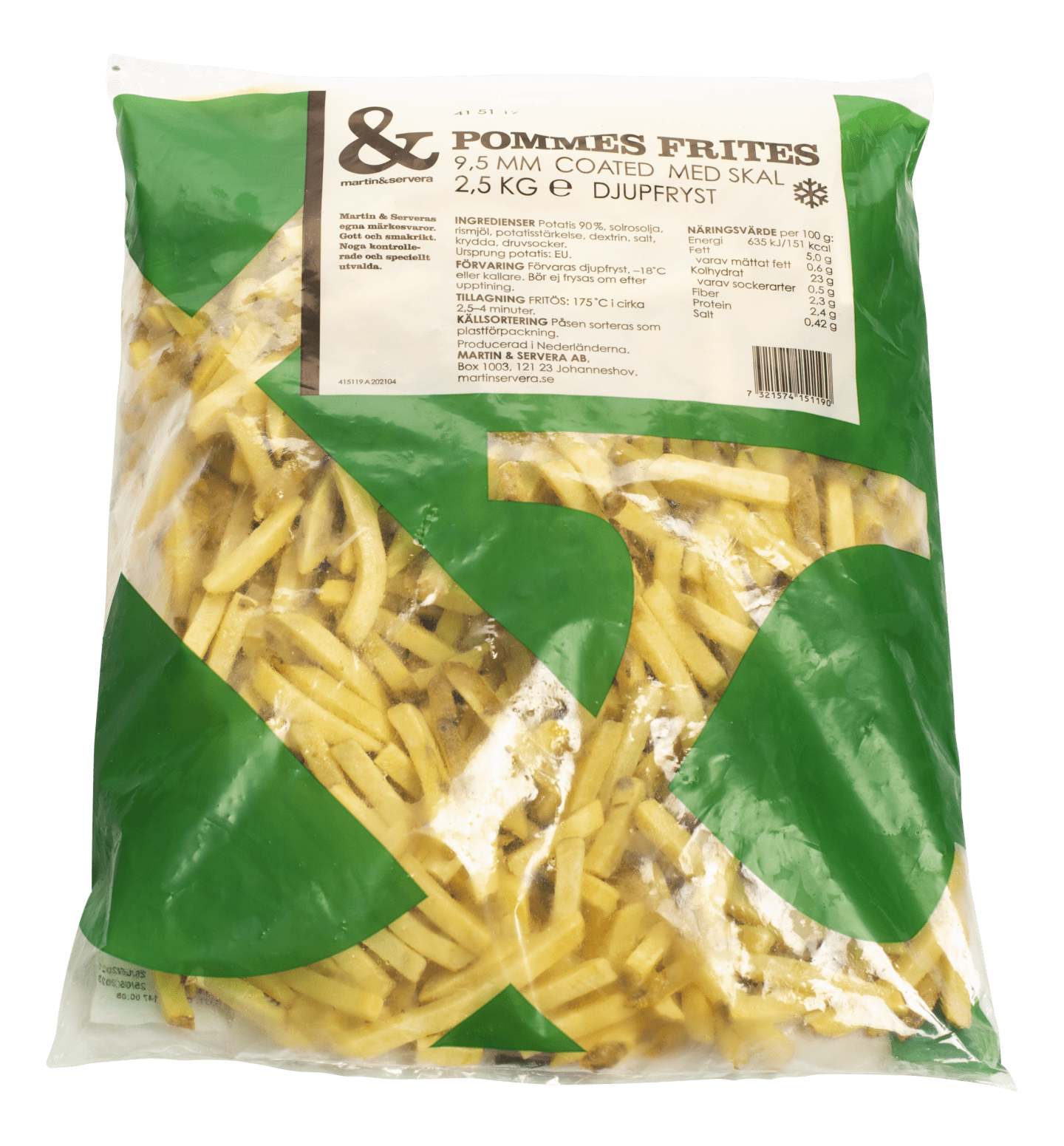 Pommes frites coated skal 9,5mm 2,5kg - Bild 1 av 3