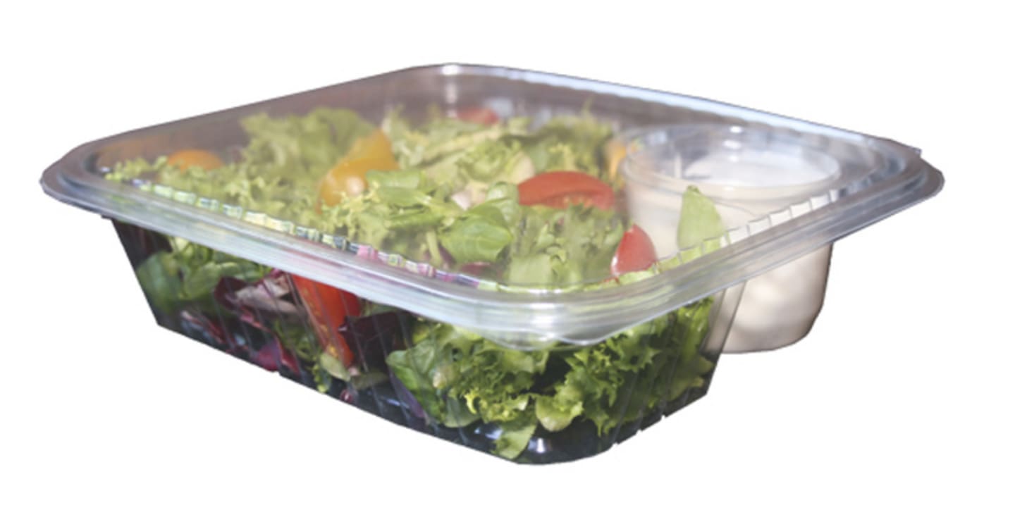 Box sallad med lock & dressbägare 200st 950 ml