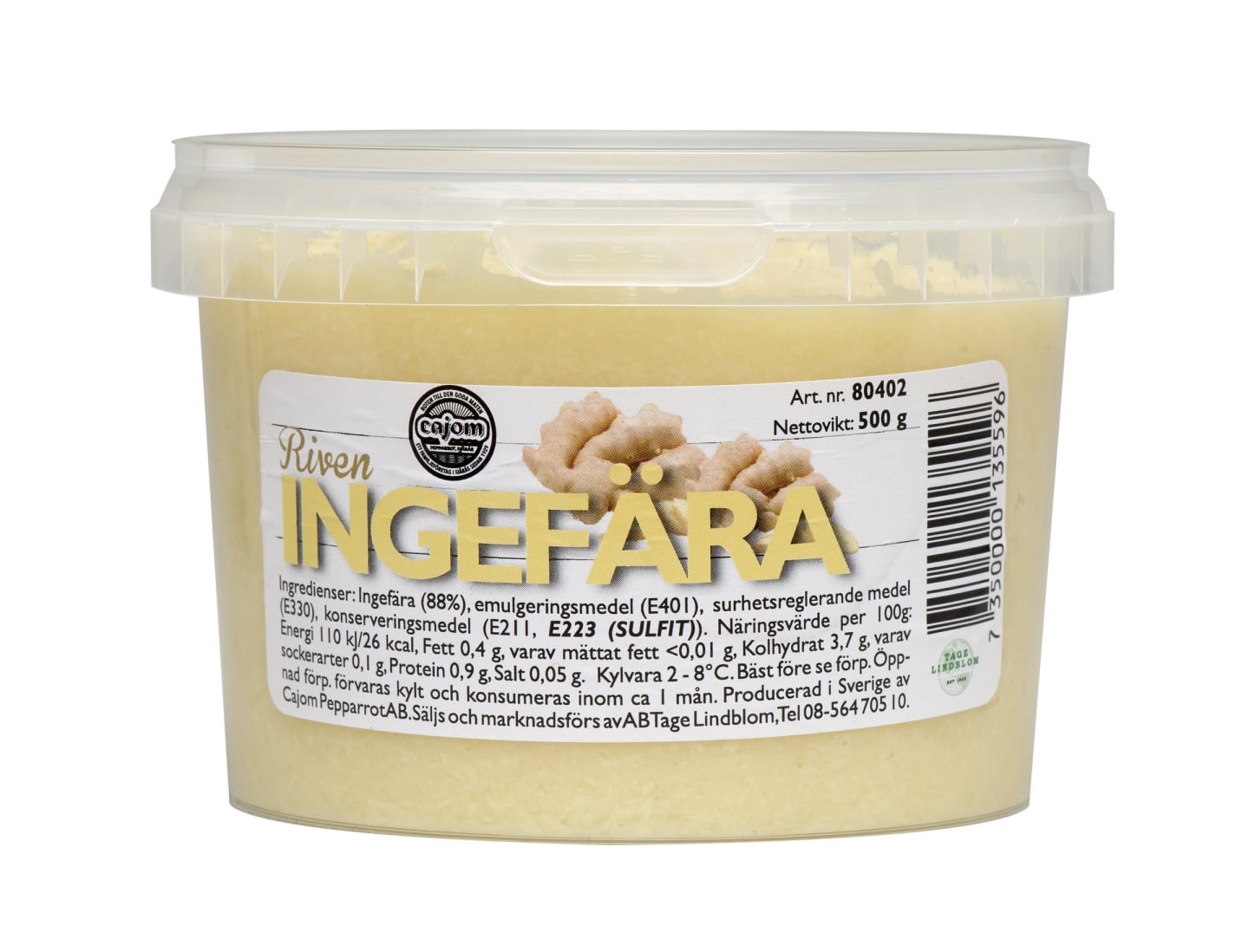 Ingefära riven 500g