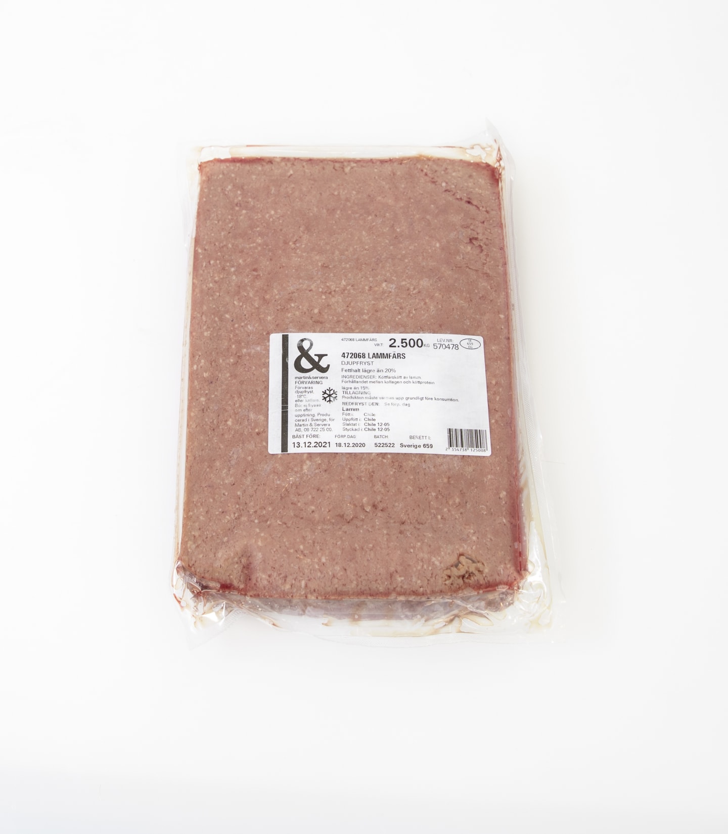 Lammfärs 18-20% 2,5kg