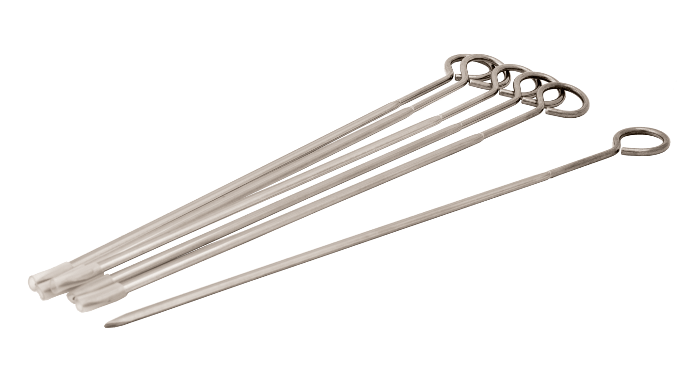 Grillspett rostfri 280mm 6-pack