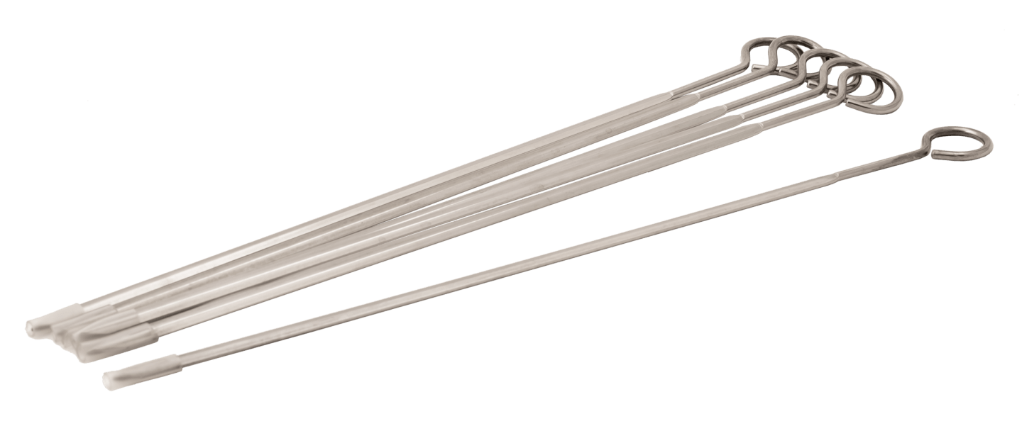Grillspett rostfri 330mm 6-pack