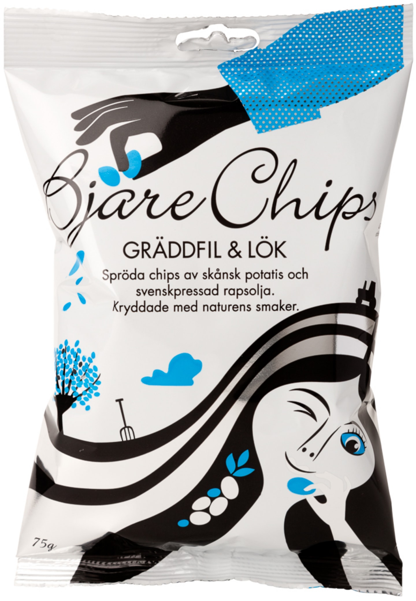 Bjäre Chips gräddfil lök 75g
