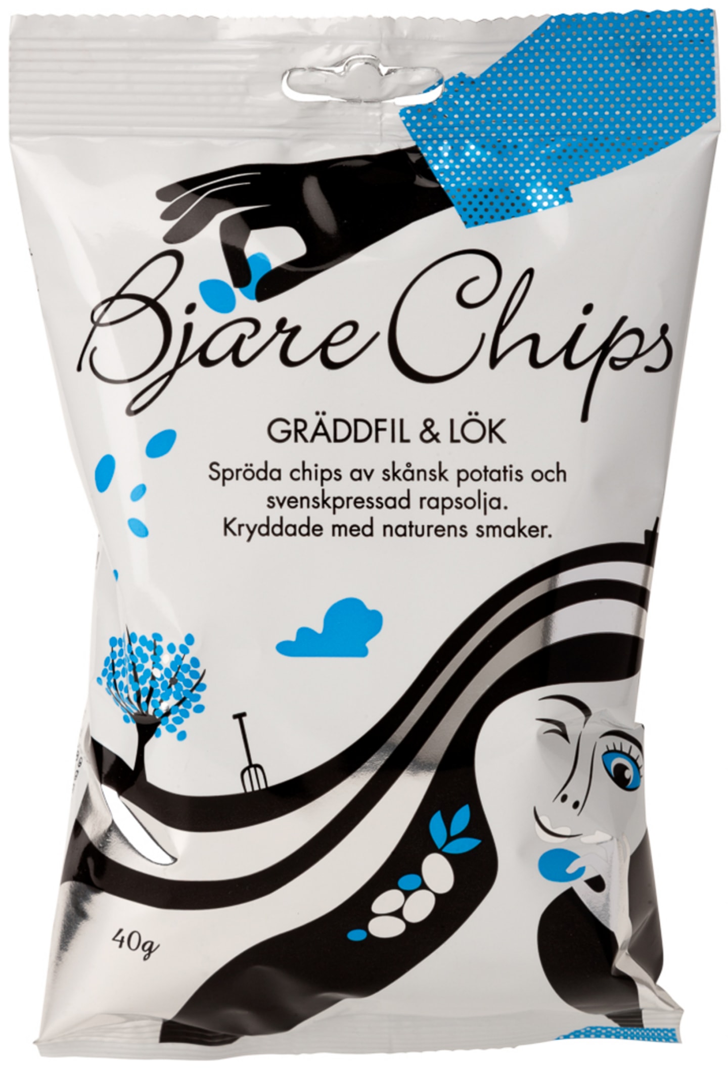 Bjäre Chips Gräddfil Lök 40g - Bild 1 av 1