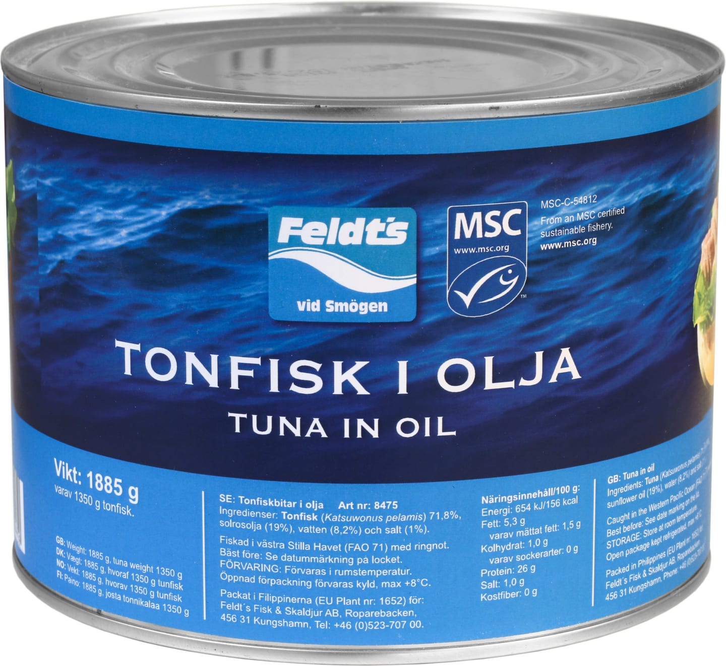 Tonfisk i olja MSC 1,88kg