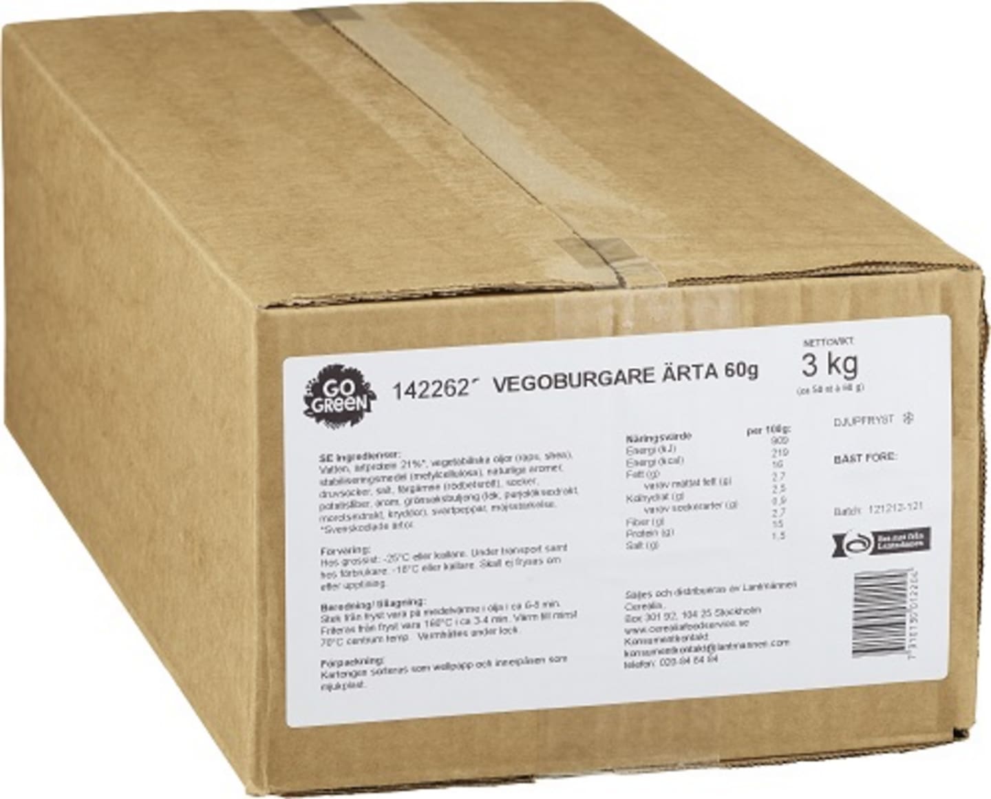 Vegoburgare ärta 60g - Bild 1 av 3