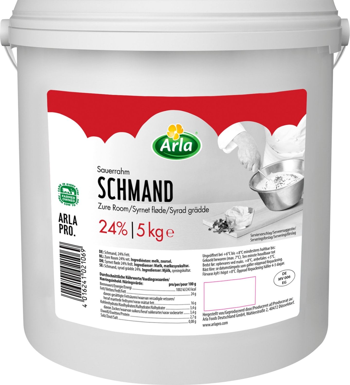 Schmand grädde syrad 24% 5kg
