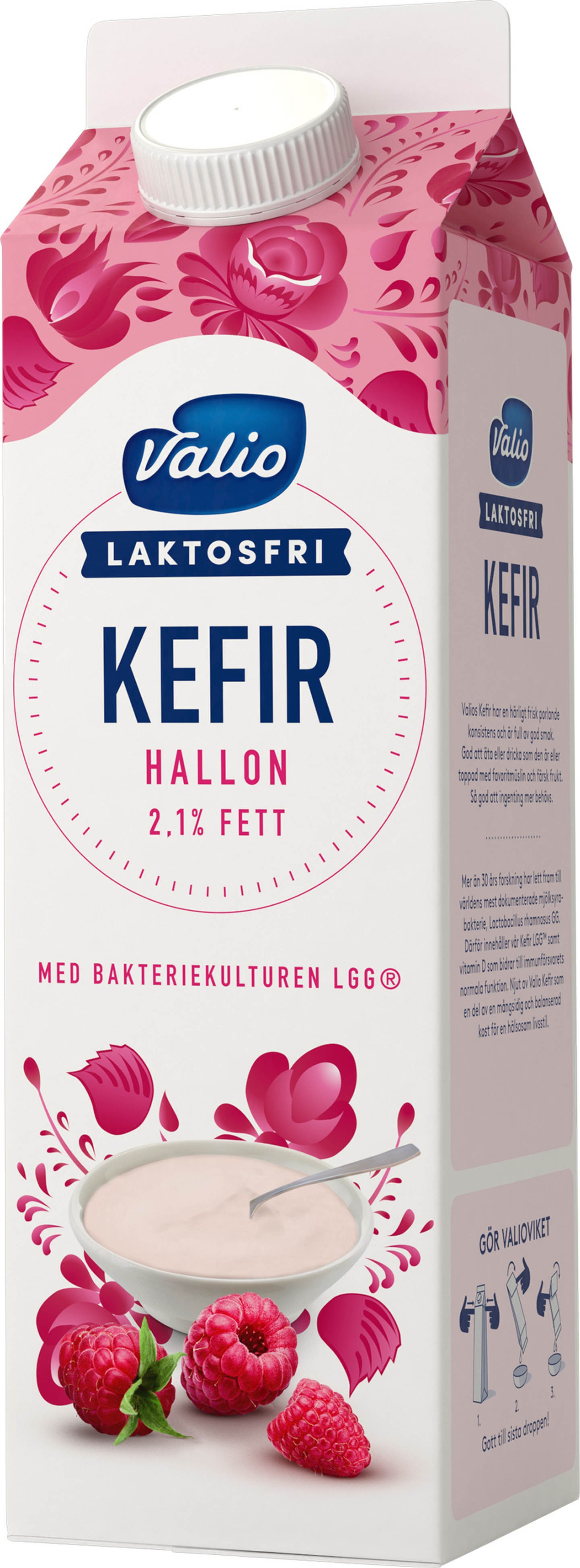 Filmjölk Kefir hallon laktosfri 2,1% 1kg - Bild 1 av 1