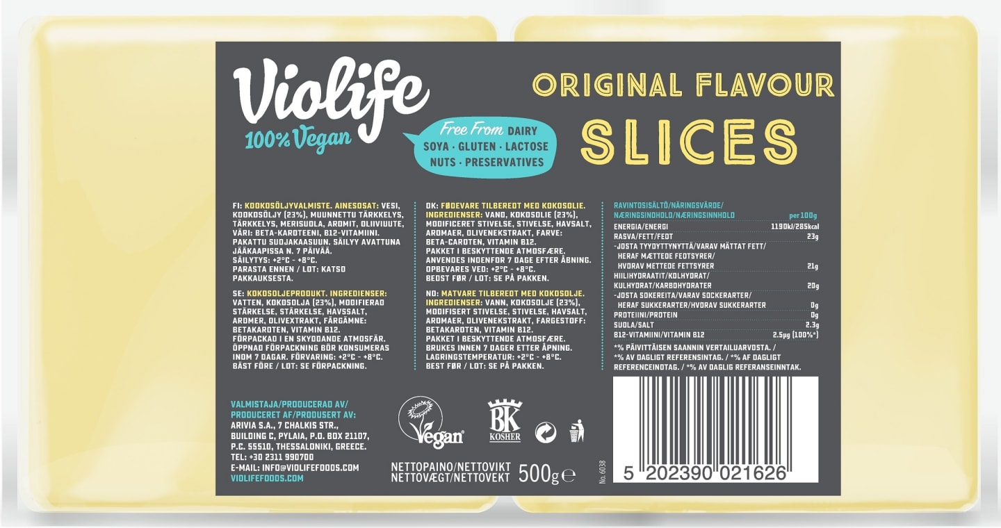 Violife Original Flavour Slices 500g - Bild 1 av 2