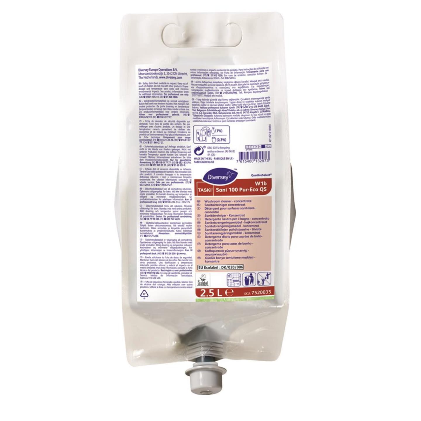 Sani 100 pur-eco QS sanitetsrent 2,5L