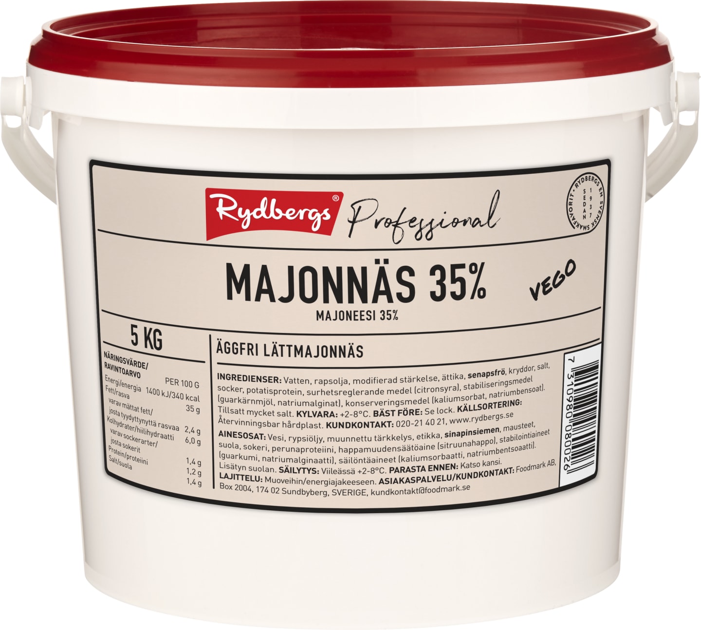 Vegansk Majonnäs lätt 35% 5kg