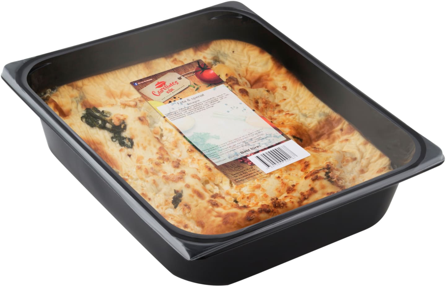 Feta och spenatlasagne 2,5kg