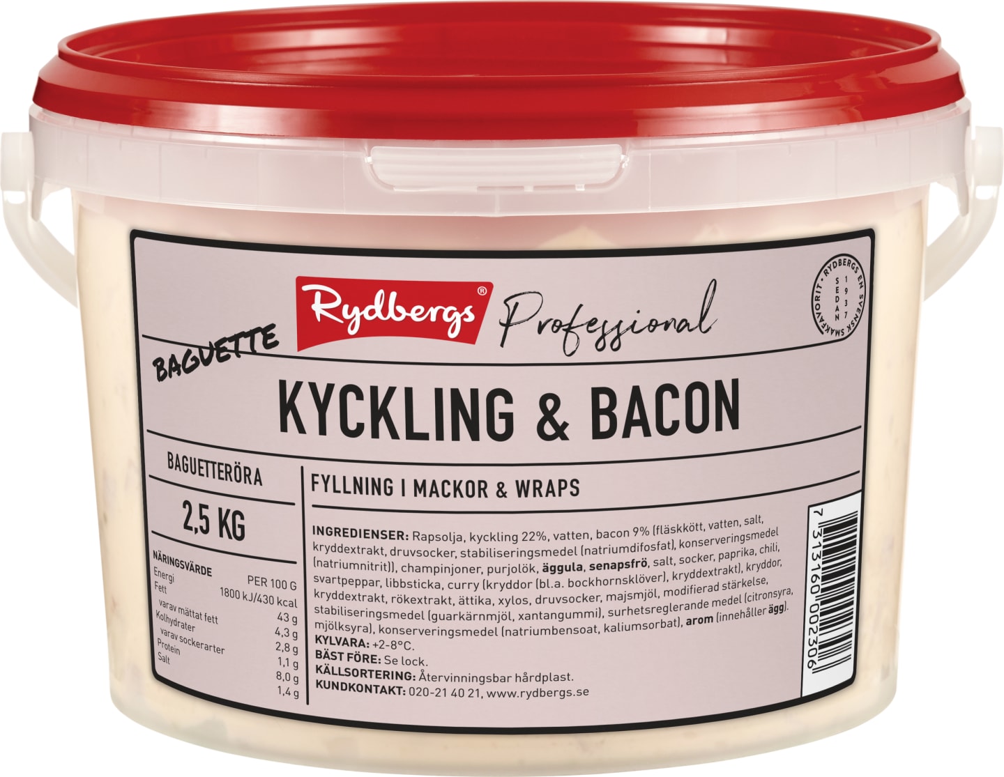 Baguettesallad kyckling bacon 2,5kg