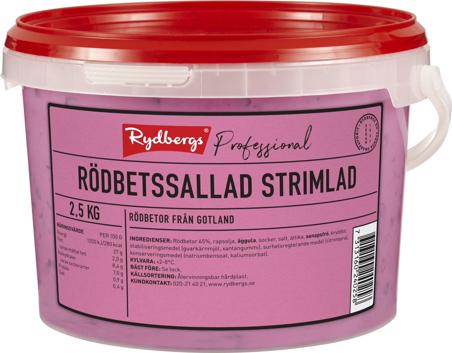 Rödbetssallad strimlad 2,5kg