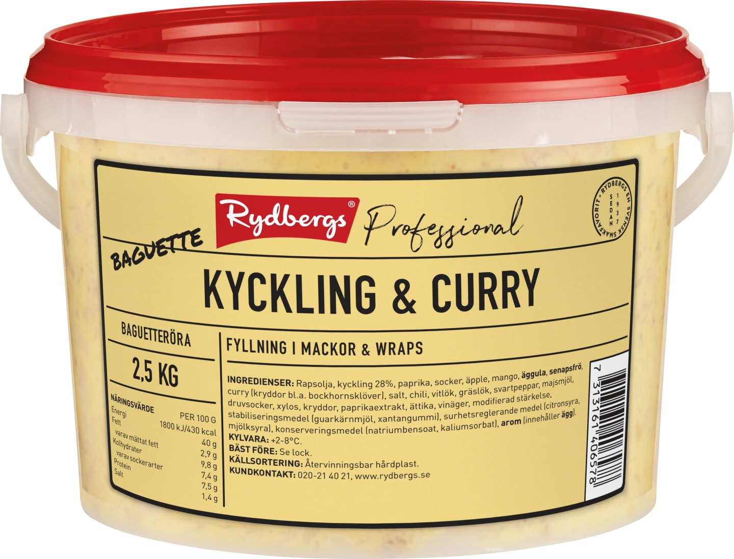 Baguettesallad kyckling curry 2,5kg