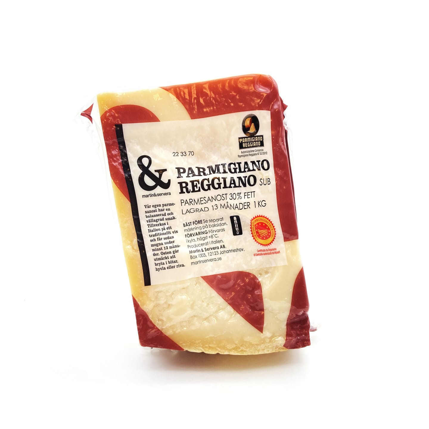 Parmesan Parmigiano Reggiano 12mån 1kg