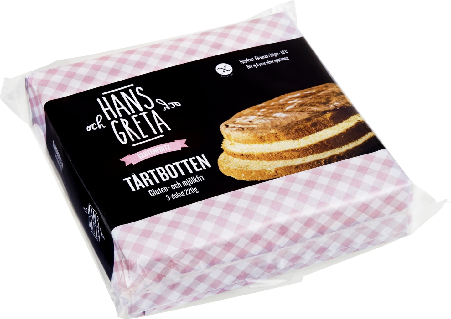 Tårtbotten 18cm glutenfri 3delad 220g