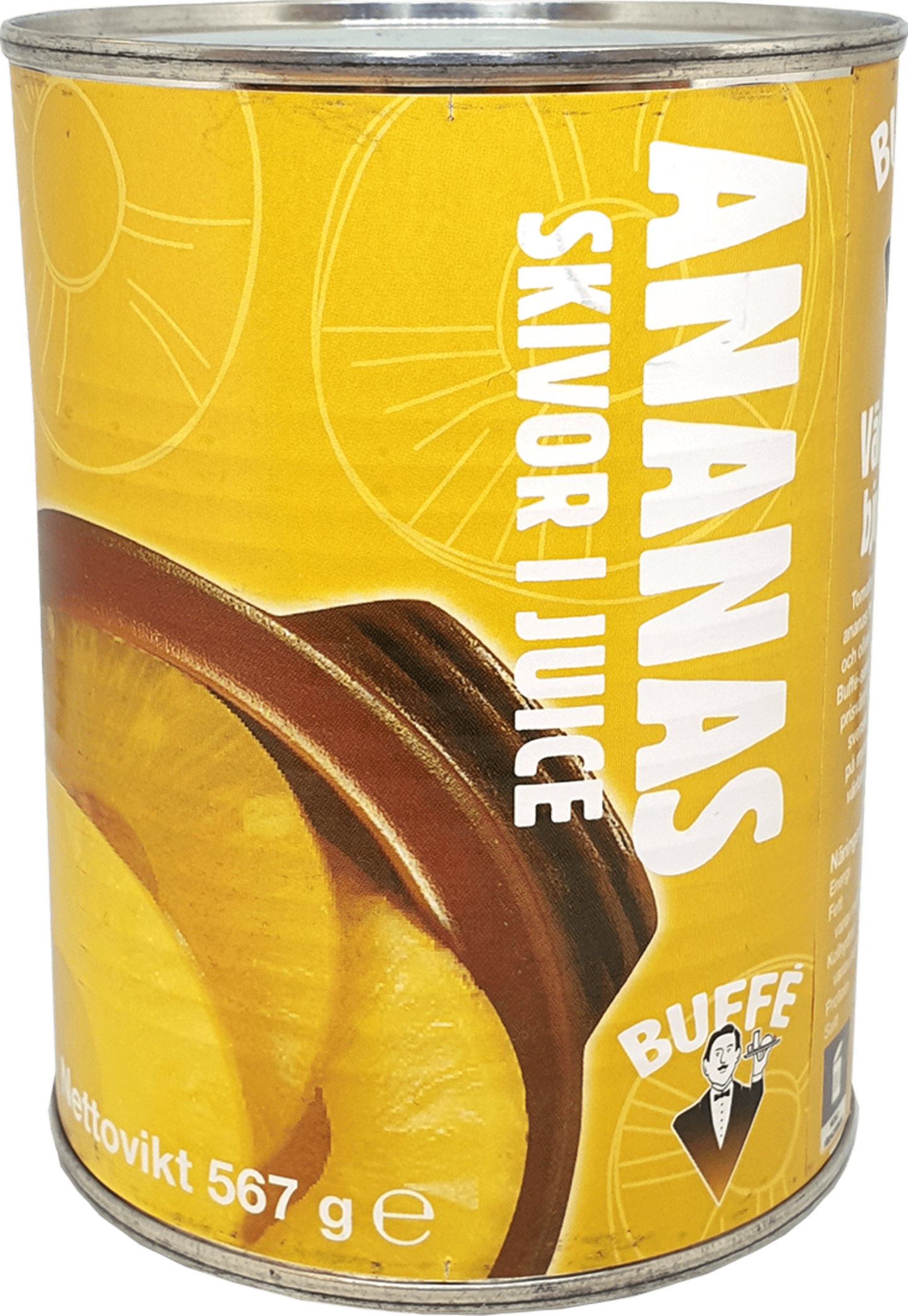 Ananas skivad juice 567g