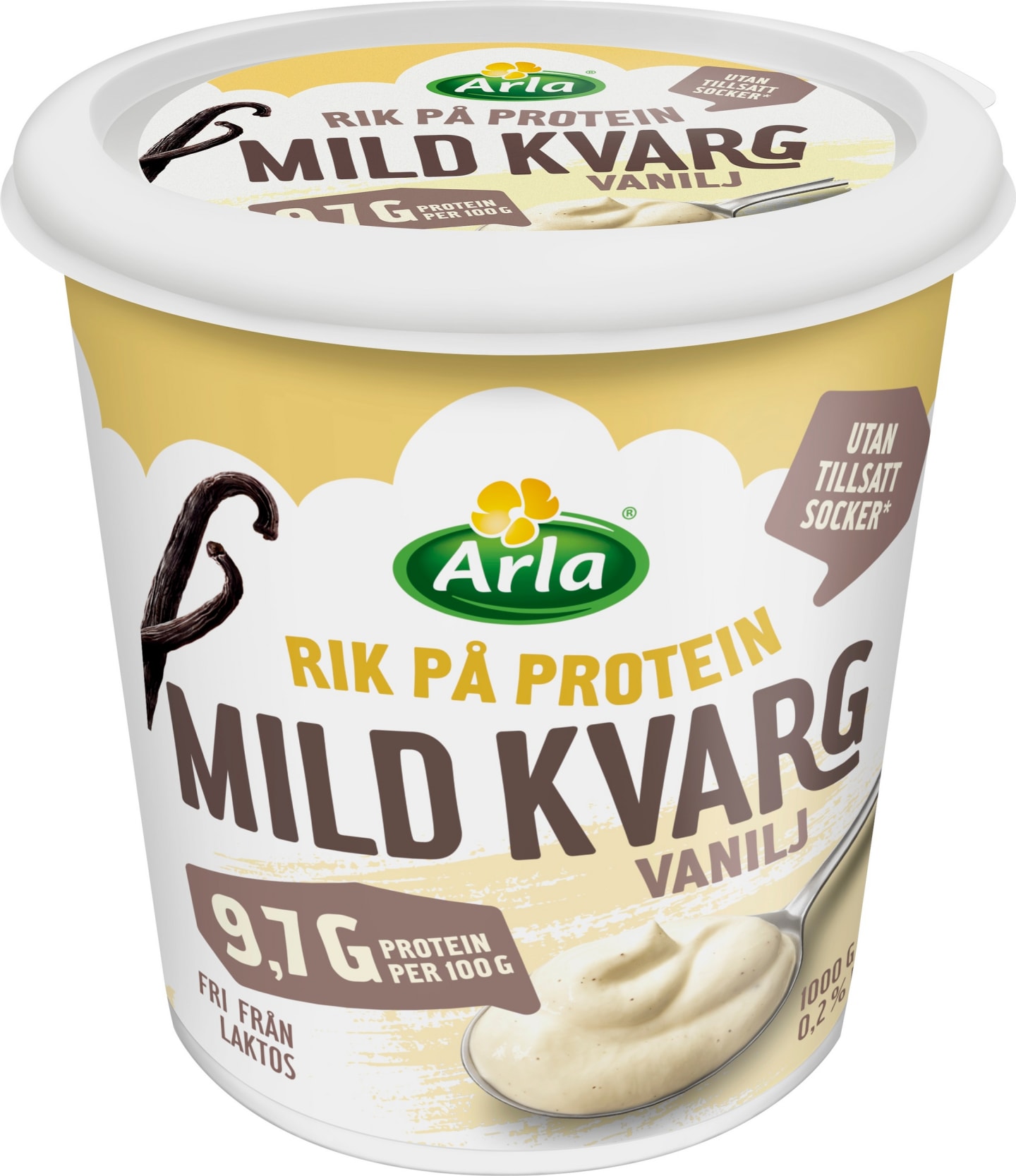 Kvarg mild vanilj laktosfri 1kg
