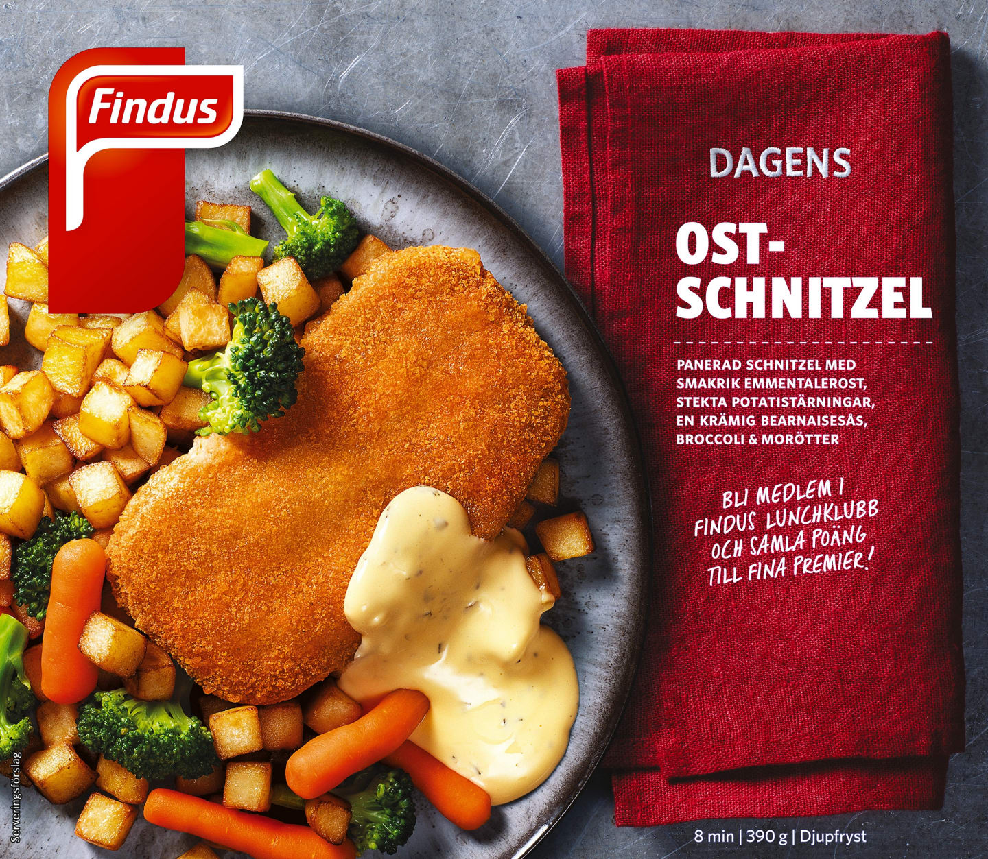 Ostschnitzel med bearnaisesås 1p 390g - Bild 1 av 1