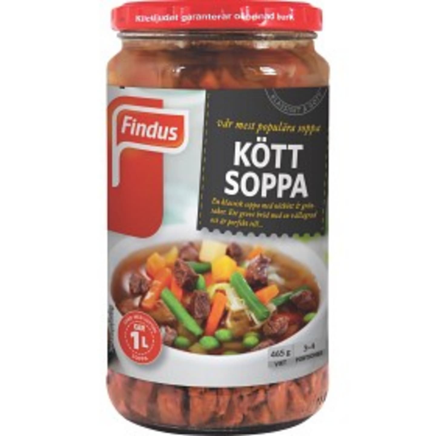 Köttsoppa glasburk 465g