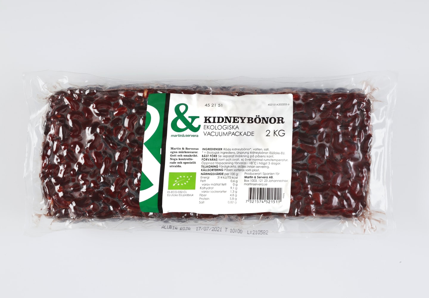Kidney bönor Ekologiska 5x2kg vacuumför. - Bild 1 av 3