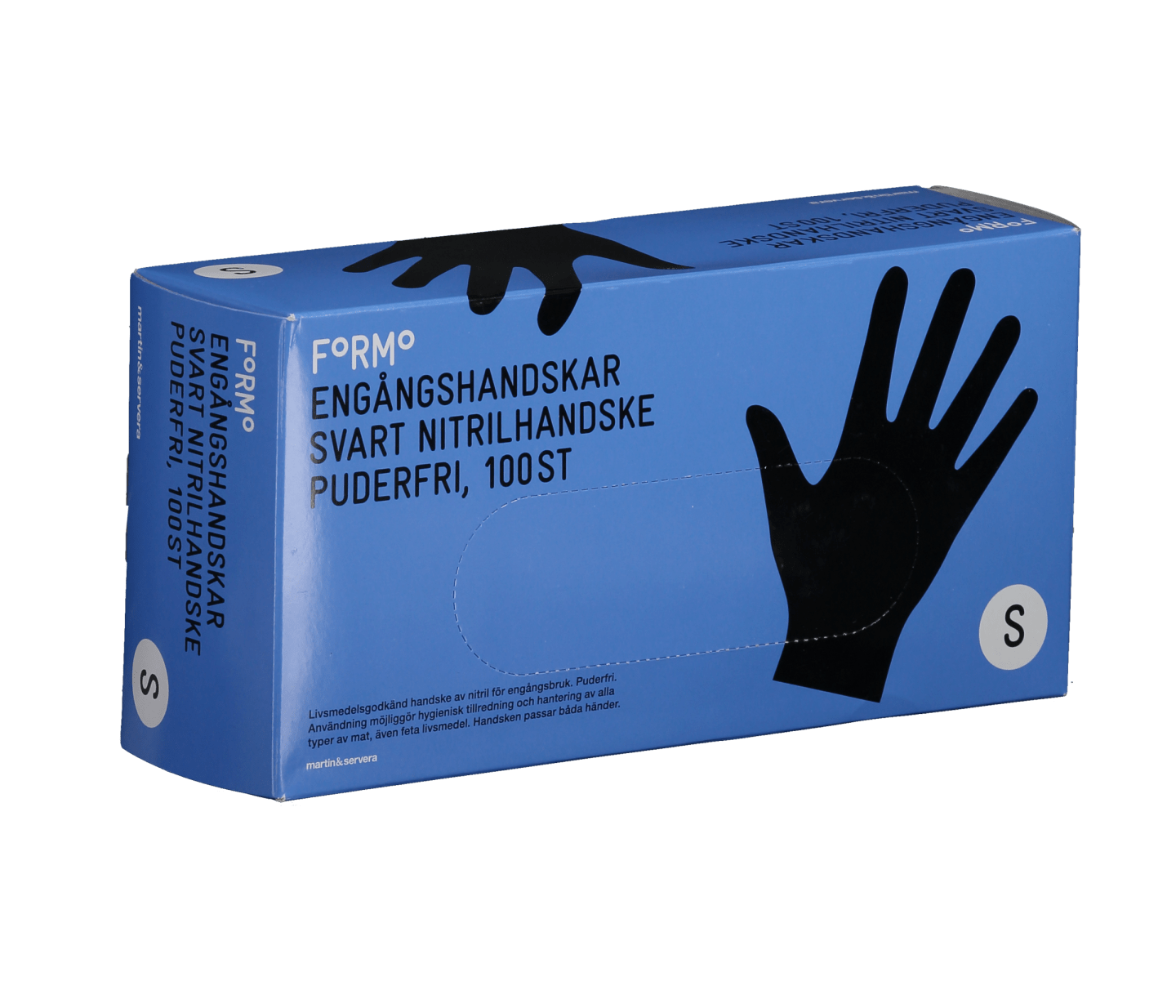 Nitrilhandske opudrad sv S engång 100st