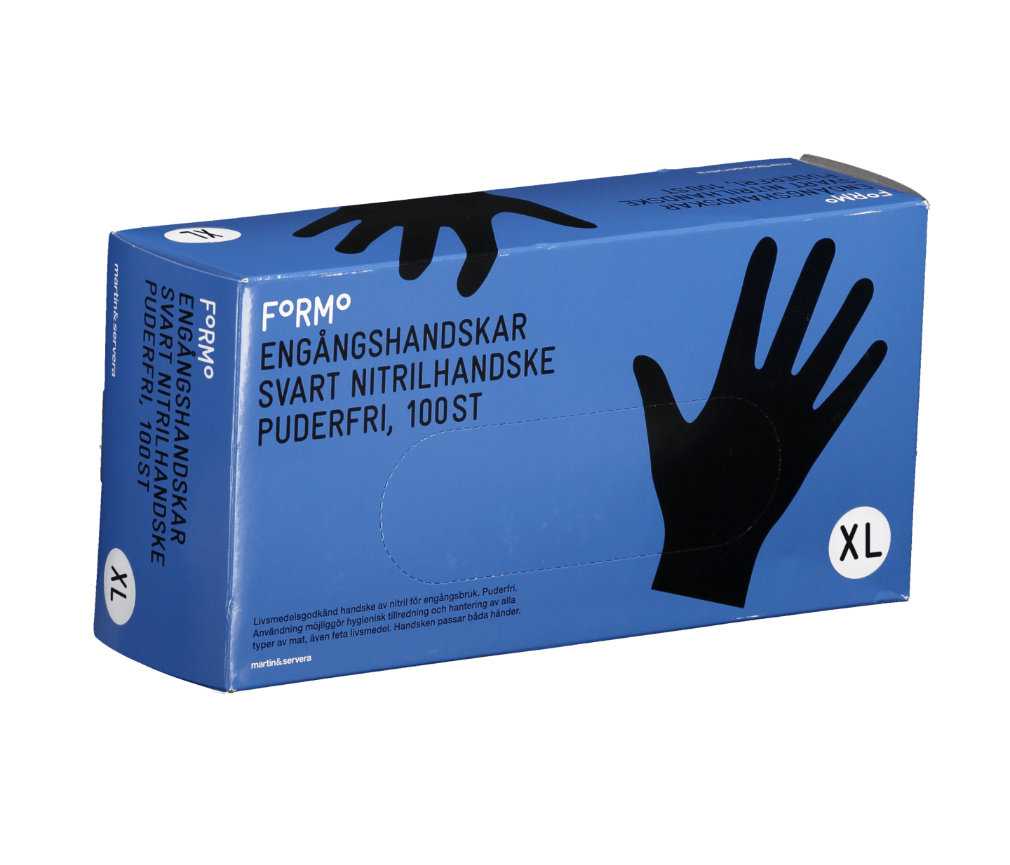 Nitrilhandske opudrad svart XL 100st