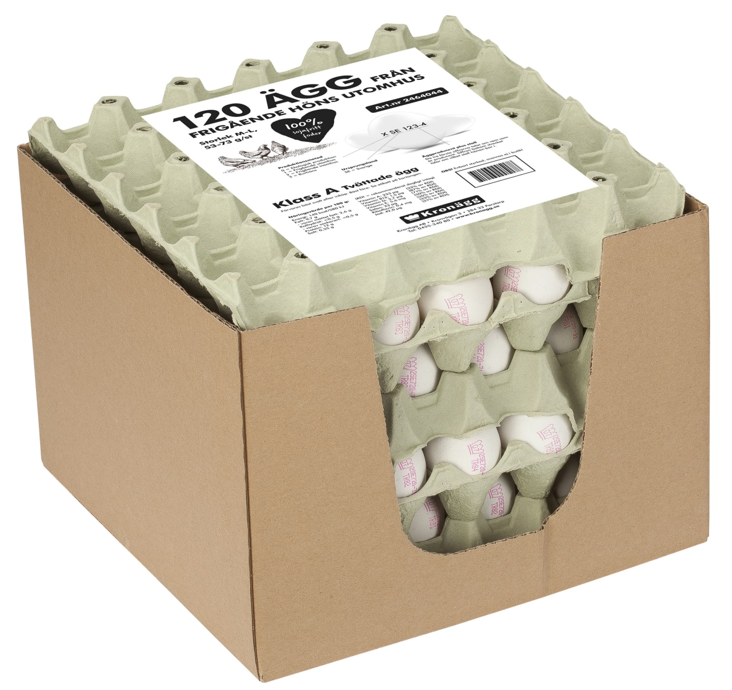 Ägg lösv frig ute M/L sojafri 30p 1,95kg