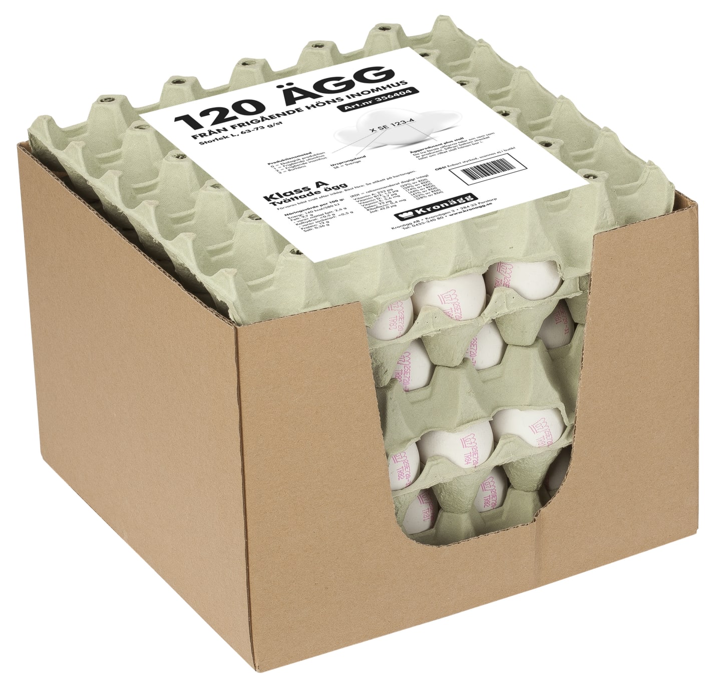 Ägg lösvikt frigående L 30p 2,04kg