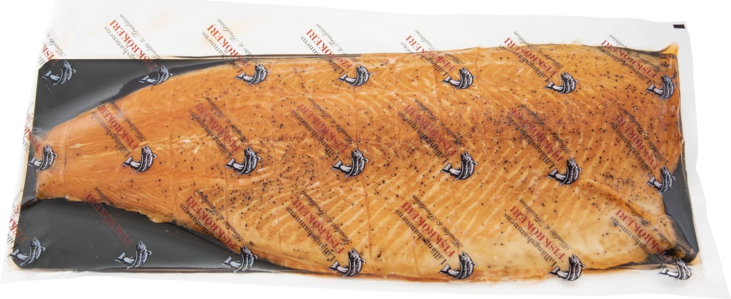 Laxfilé varmrökt citronpeppar port 1,5kg