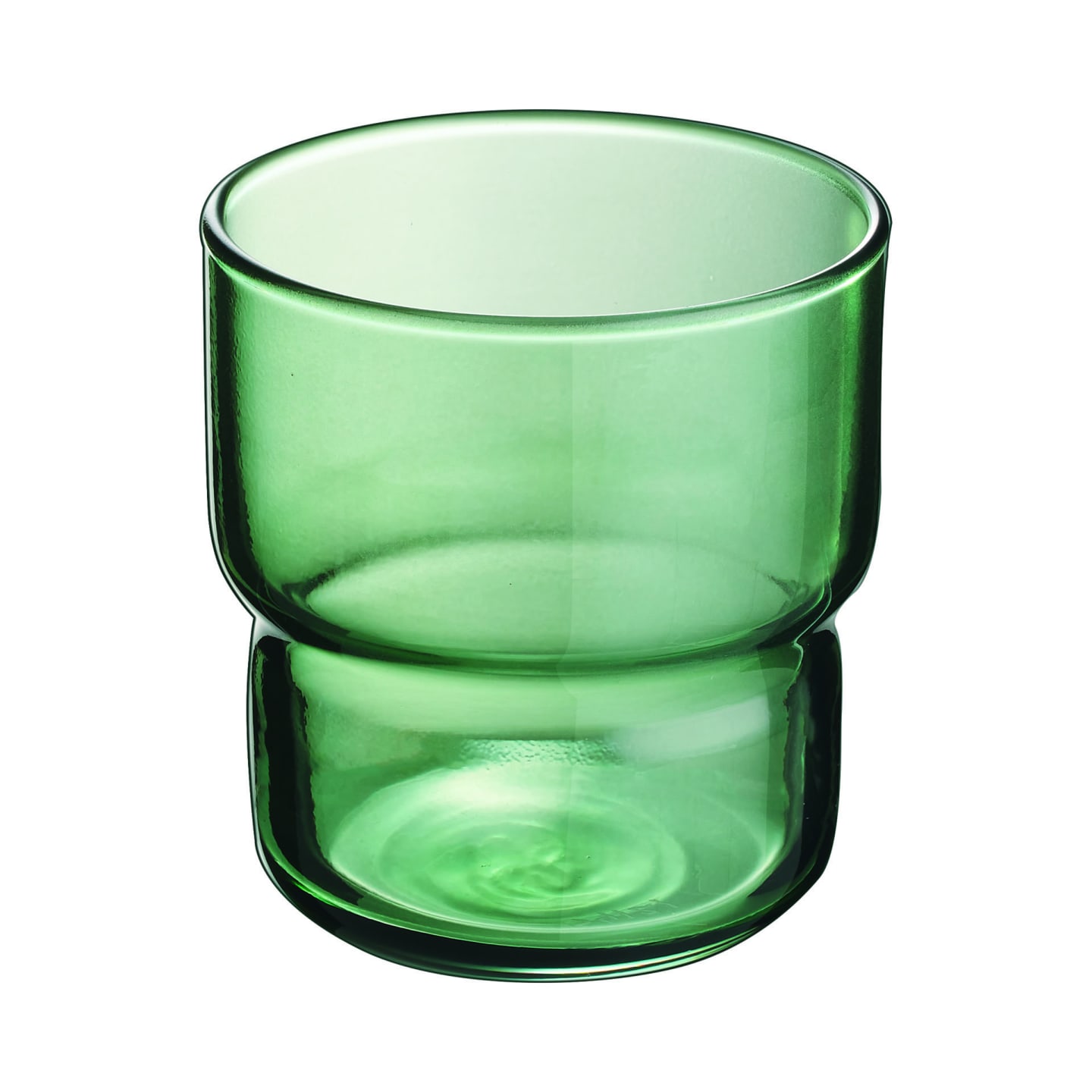 Log dricksglas m grön H79 D73mm 22cl