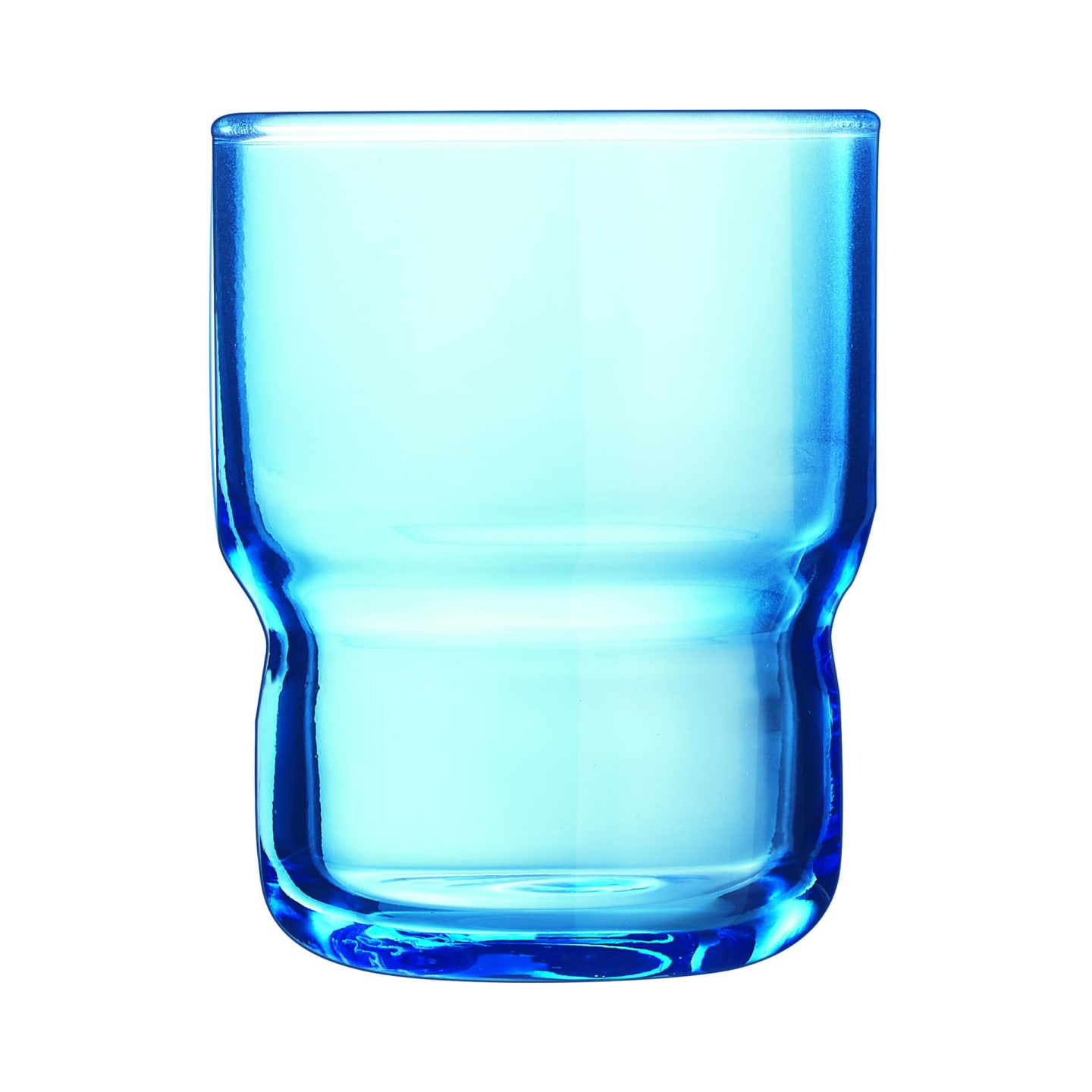 Log dricksglas blå H80 D63mm 16cl - Bild 1 av 3
