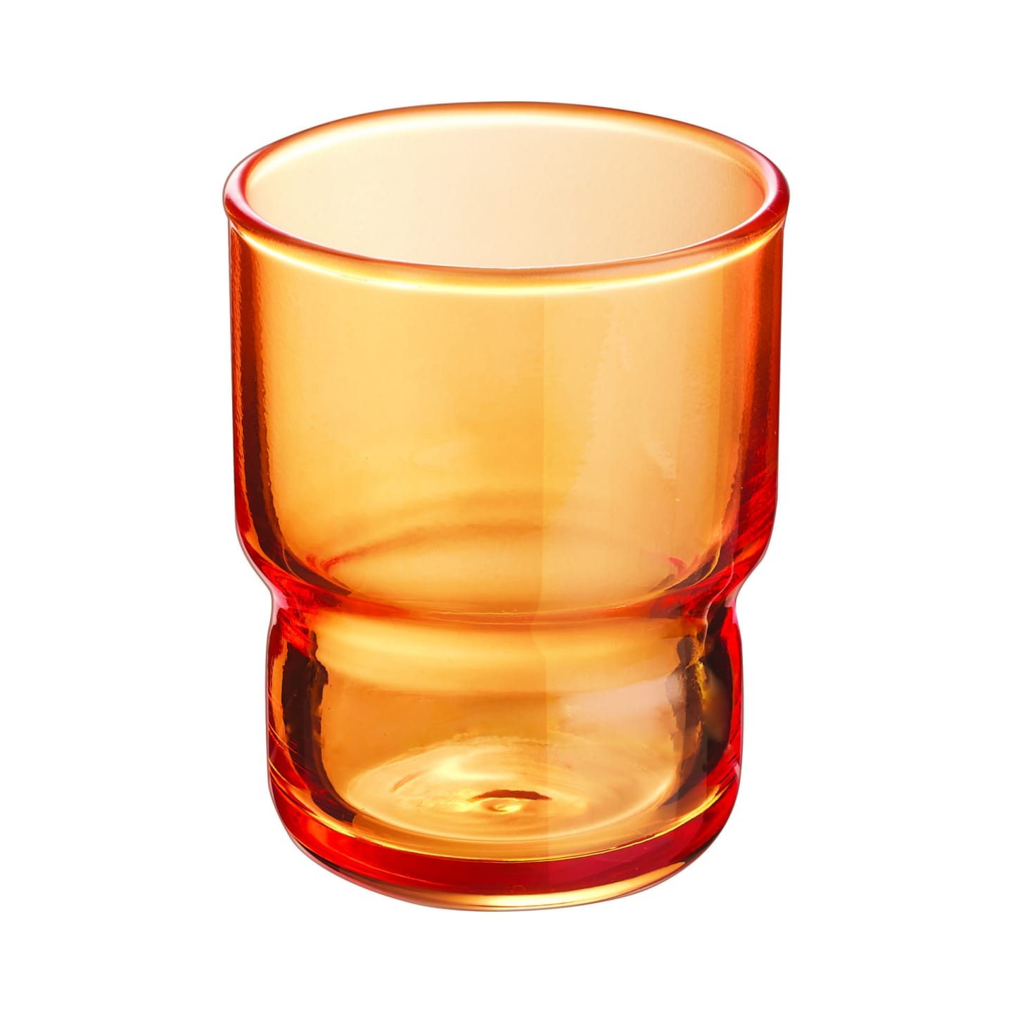 Log dricksglas orange H80 D63mm 16cl