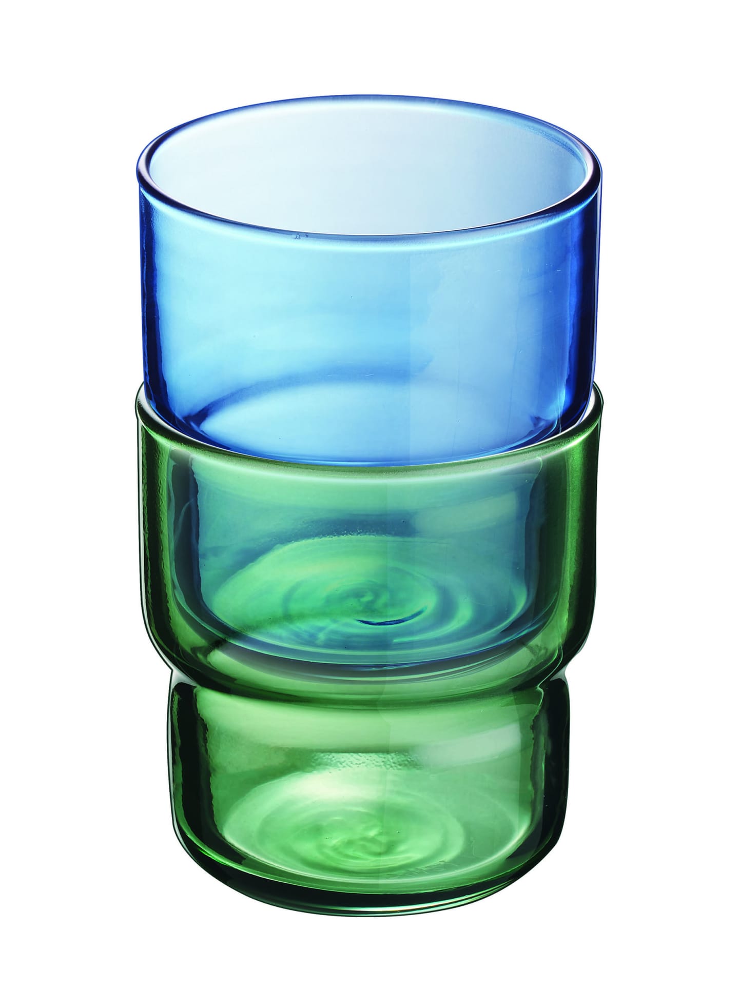 Log dricksglas blå H79 D73mm 22cl - Bild 1 av 3